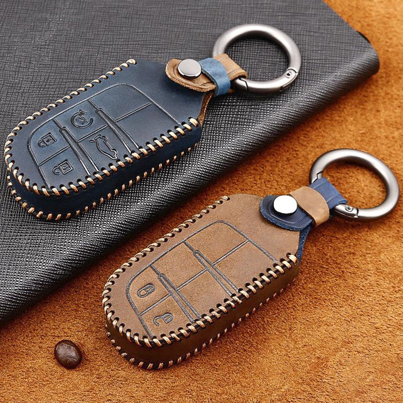 Luxury Leather Car Key Case- Key Model J1