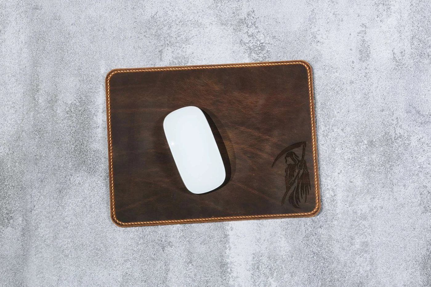 Real Leather mousepad mouse pad with non-slip back