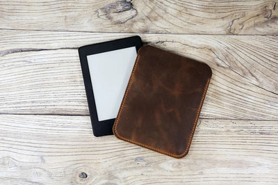 Personalized leather sleeve pouch for Kobo Sage Forma Clara HD