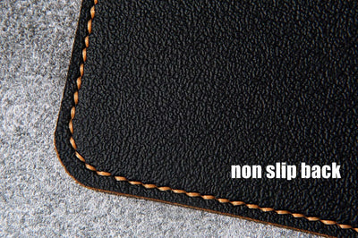 Real Leather mousepad mouse pad with non-slip back