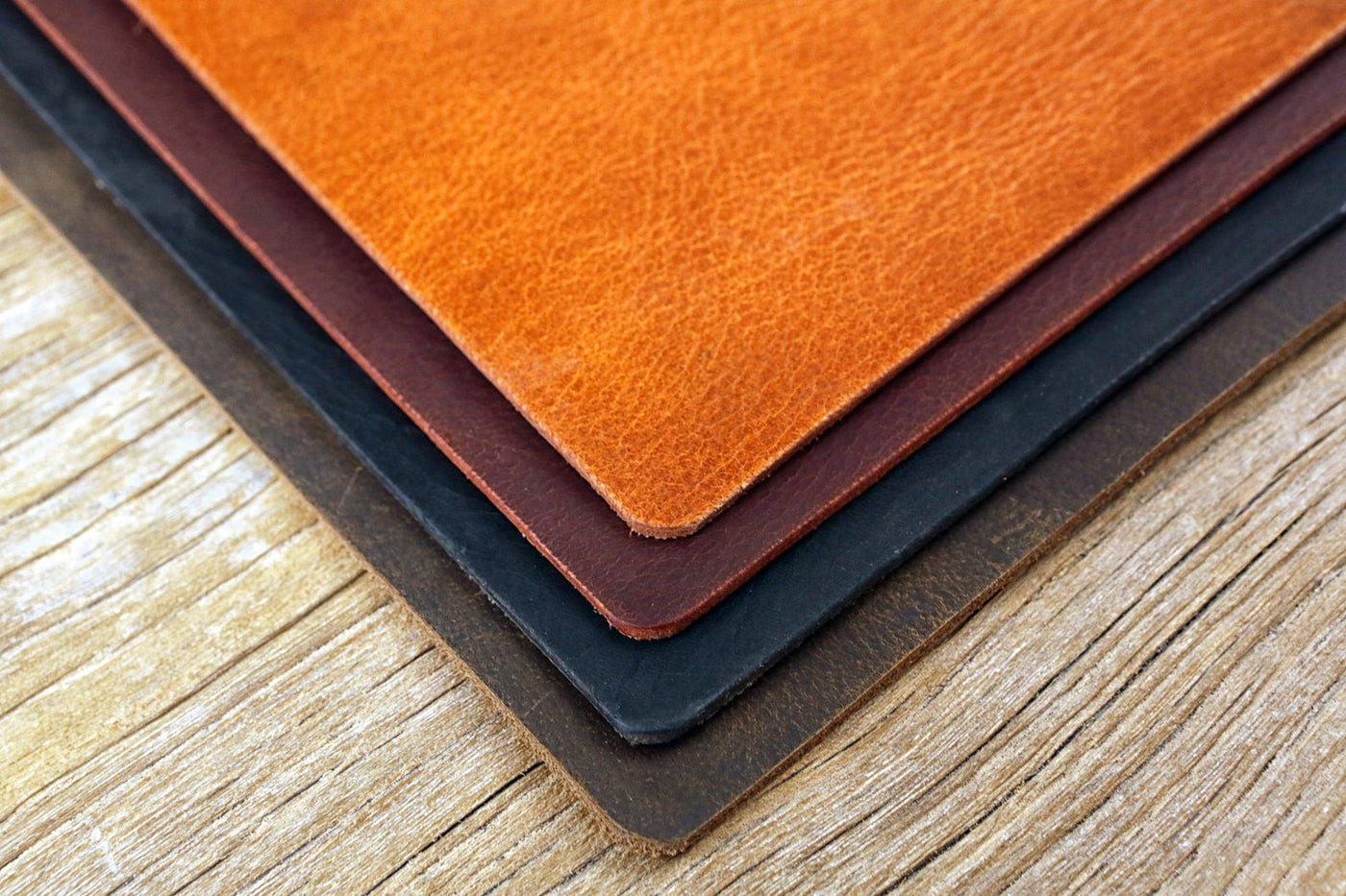 personalized full grain leather desk pad blotter