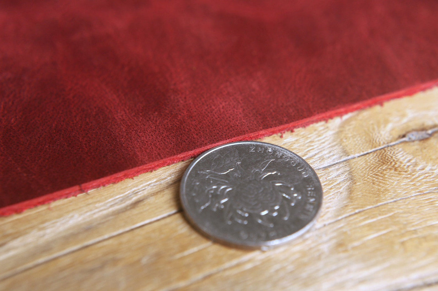 Vintage rustic burgundy oil tanned leather sheets scrap