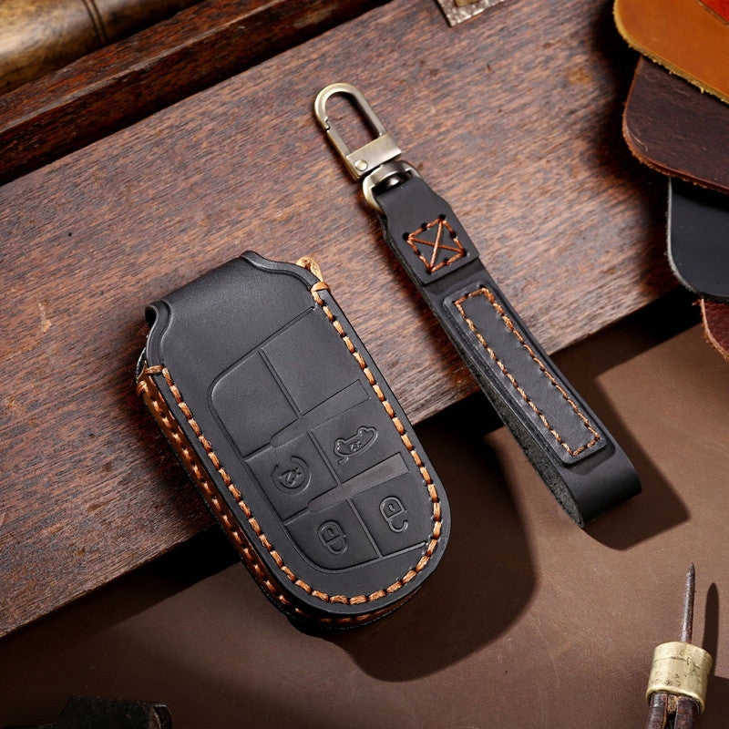 Luxury Leather Car Key Case- Key Model J3