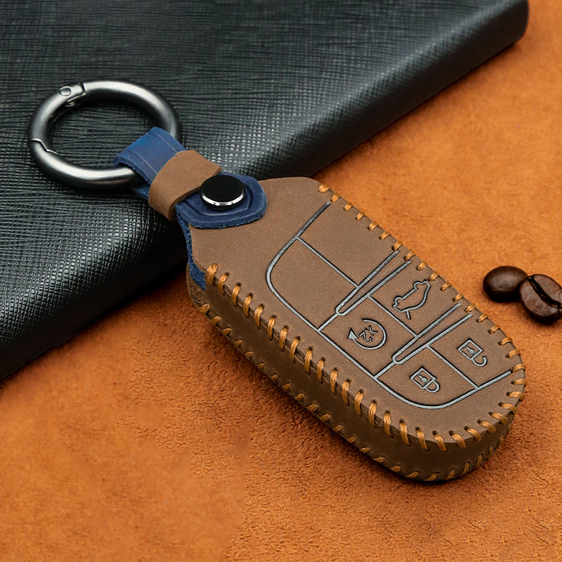 Luxury Leather Car Key Case- Key Model J3