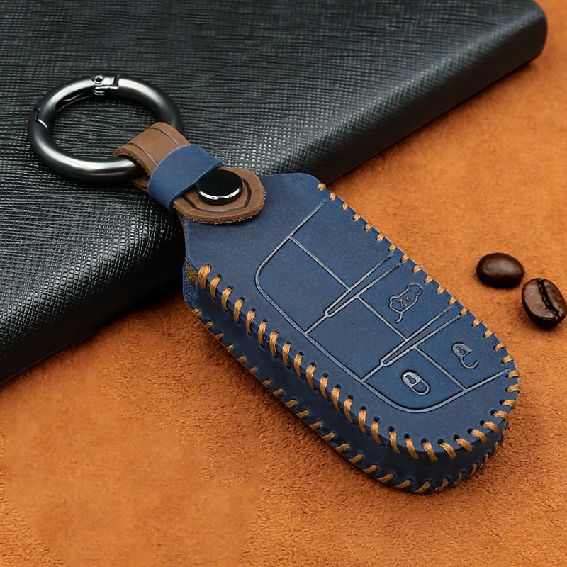 Luxury Leather Car Key Case- Key Model J2