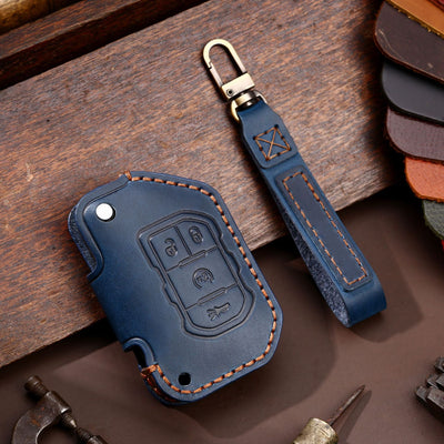 Luxury Leather Car Key Case - Key Model J7