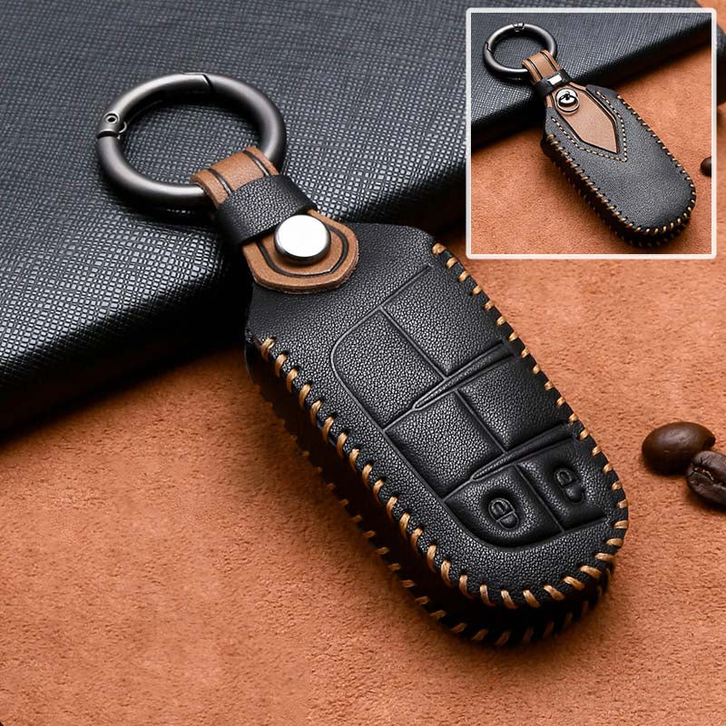 Luxury Leather Car Key Case- Key Model J1