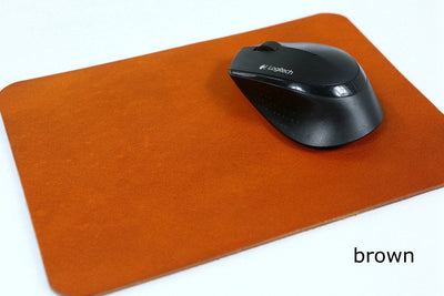 Thick vegetable tanned leather mouse pad mat